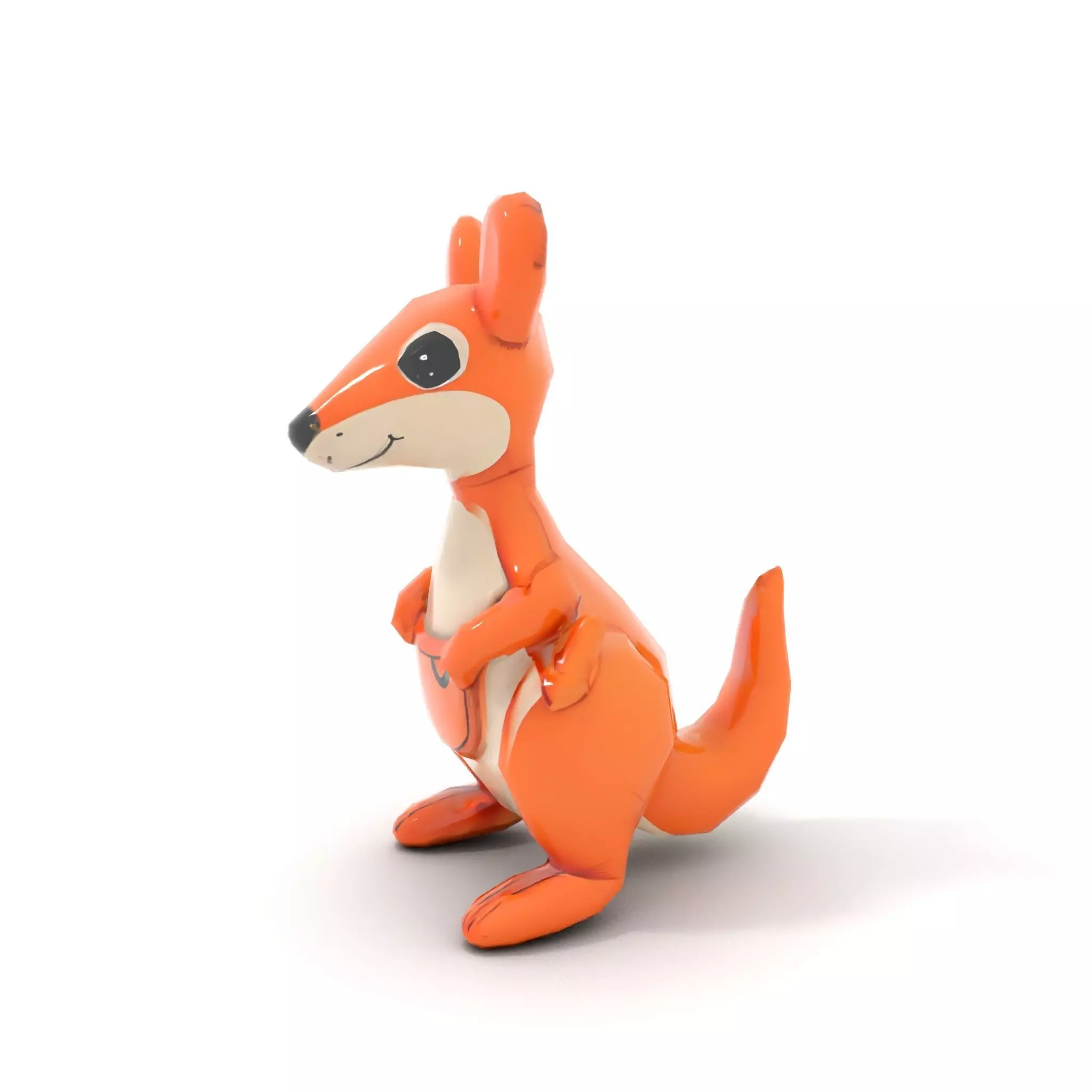 Playful Kangaroo Inflatable model pack Low-poly 3D model_15