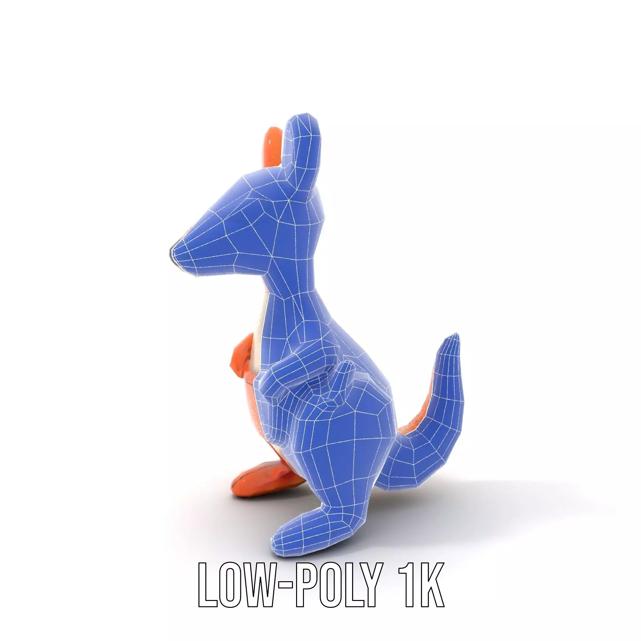 Playful Kangaroo Inflatable model pack Low-poly 3D model_8