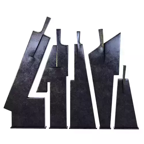 Brutalist Abstract Metal Sculpture