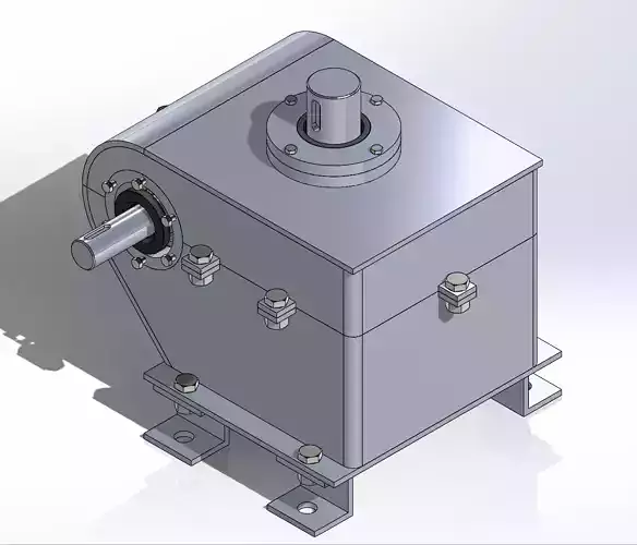 Industrial Gearbox Reduction Gearbox  3D CAD Model