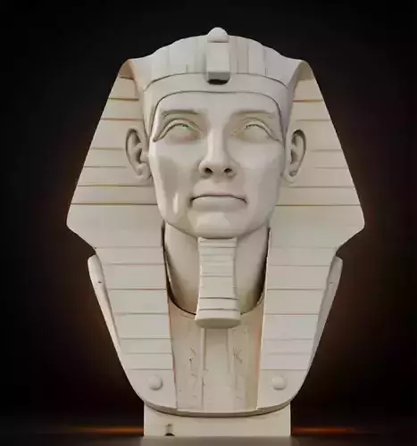 Ramesses I Bust 3D Model  STL Printable Ancient Egyptian Pharaoh