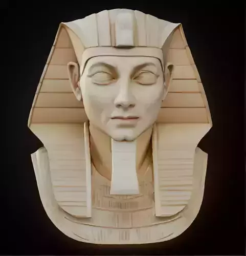 Ramesses I Bust 3D Model  STL Printable Ancient Egyptian Pharaoh