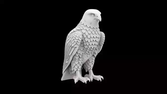 Falcon Statue 3D Printable Bird Model