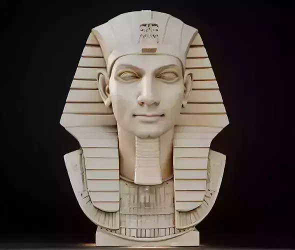 Ramesses II Bust 3D Model STL Printable Ancient Egyptian Pharaoh