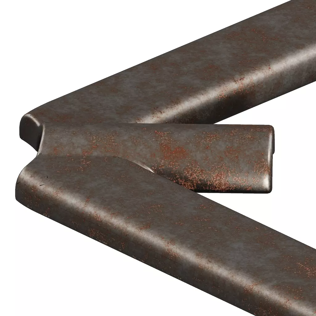 Rusty Stove Pan Support 3D model_3