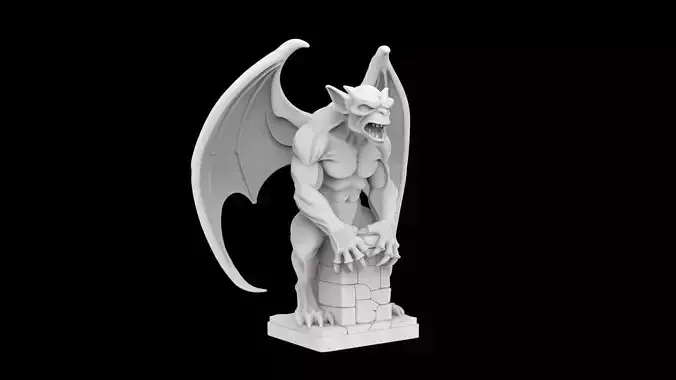 Gothic Gargoyle Guardian 3D Print Model