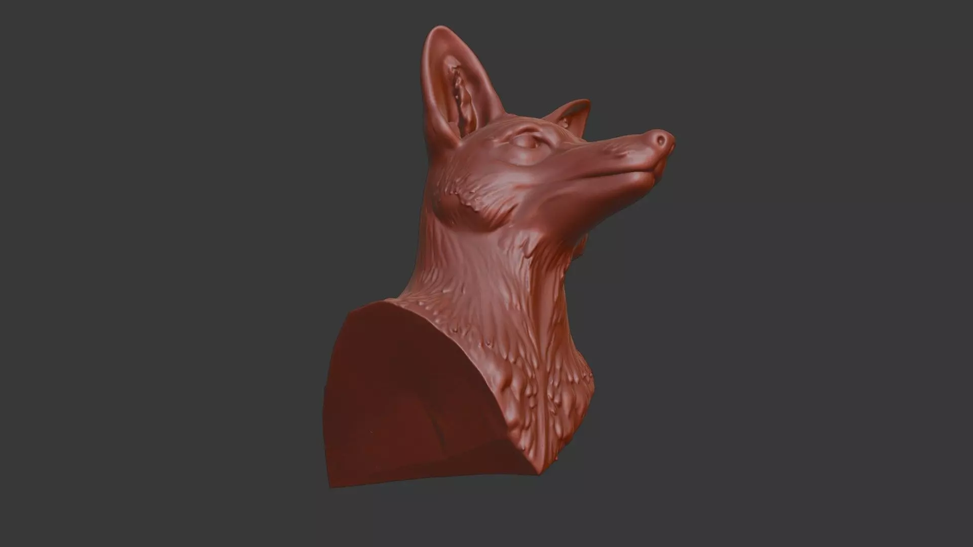Coyote Bust 3D Model - STL Printable Wildlife Animal 3D print model_6