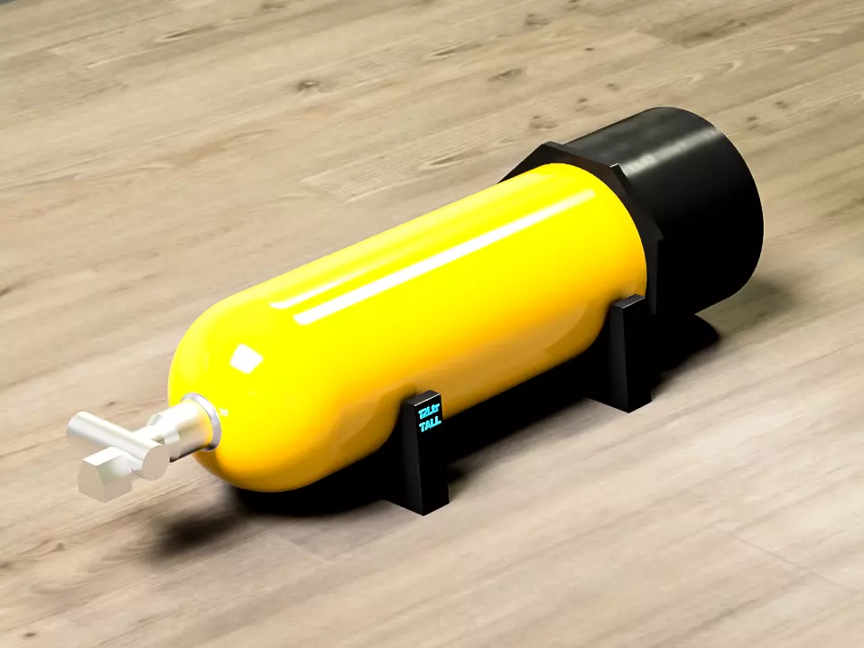 Diving Cylinder Stand 3D print model_7