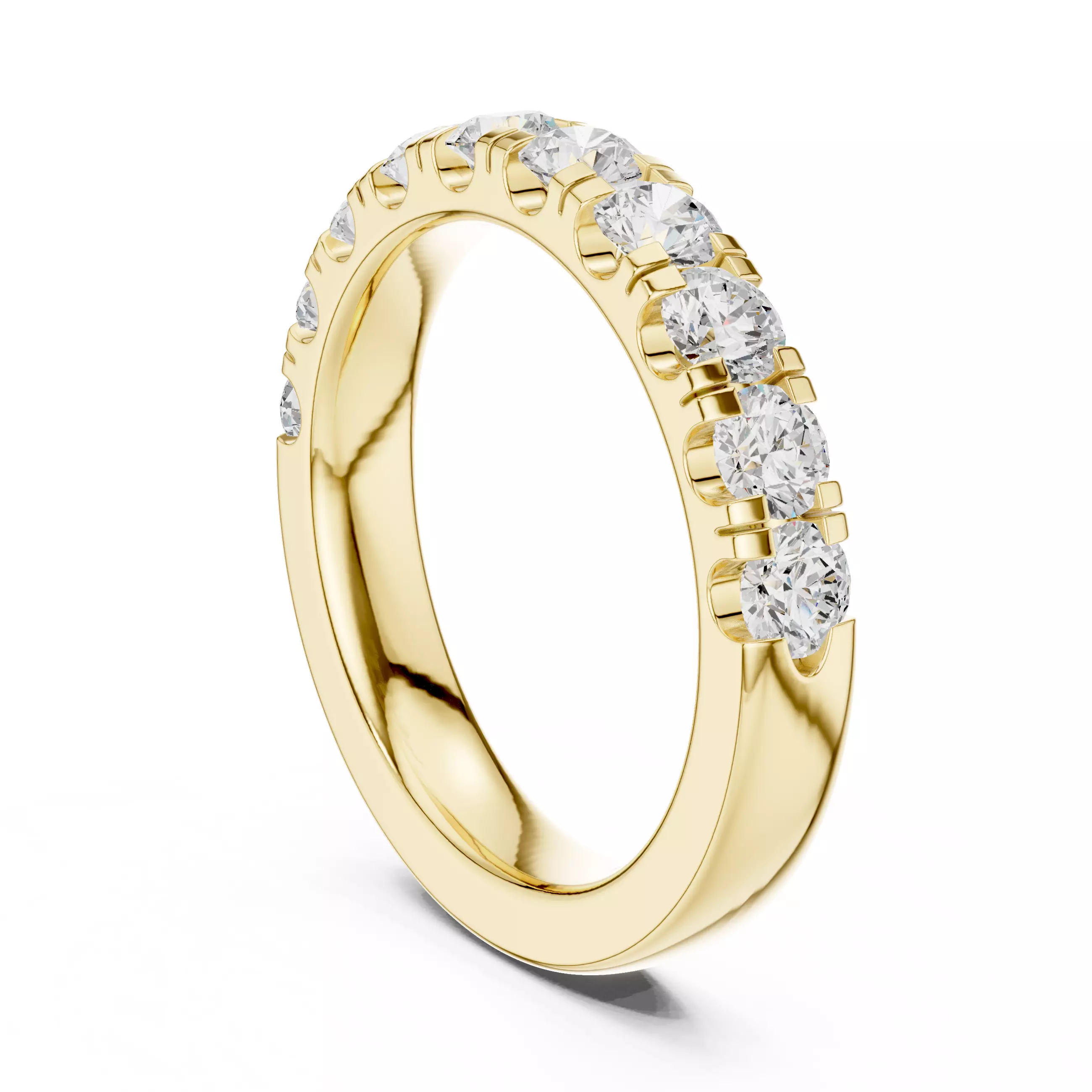 33 Round Cut Pave Diamond Stacking Wedding Band 3DM STL Video 3D print model_6