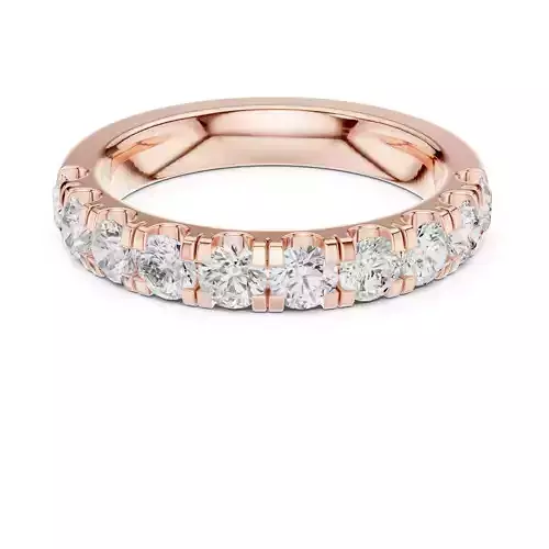 33 Round Cut Pave Diamond Stacking Wedding Band 3DM STL Video 3D print model