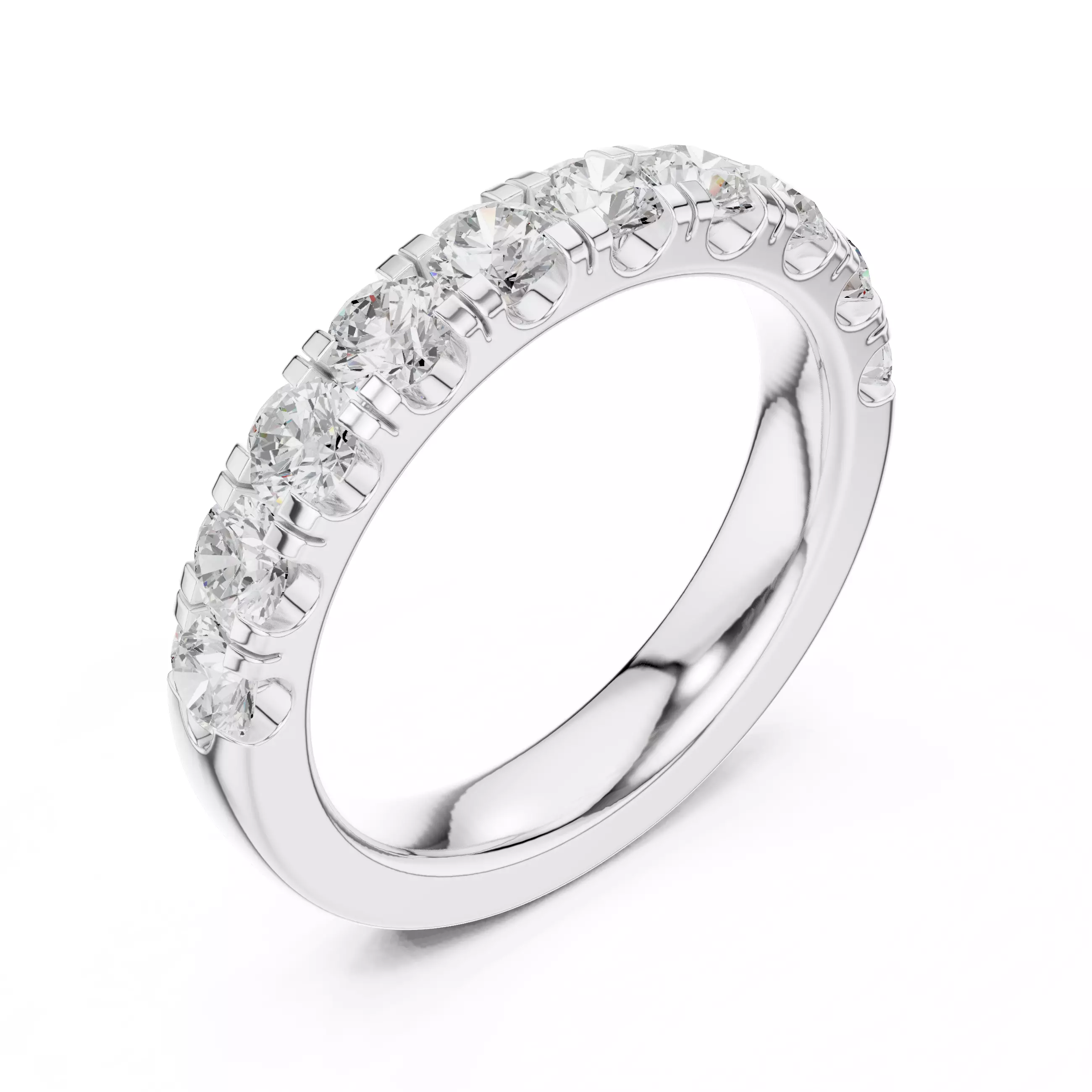 33 Round Cut Pave Diamond Stacking Wedding Band 3DM STL Video 3D print model_10