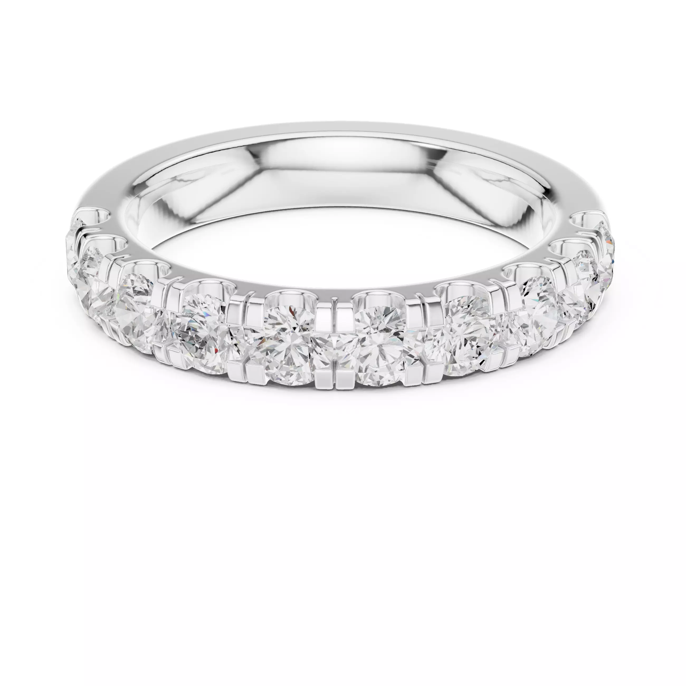 33 Round Cut Pave Diamond Stacking Wedding Band 3DM STL Video 3D print model_2