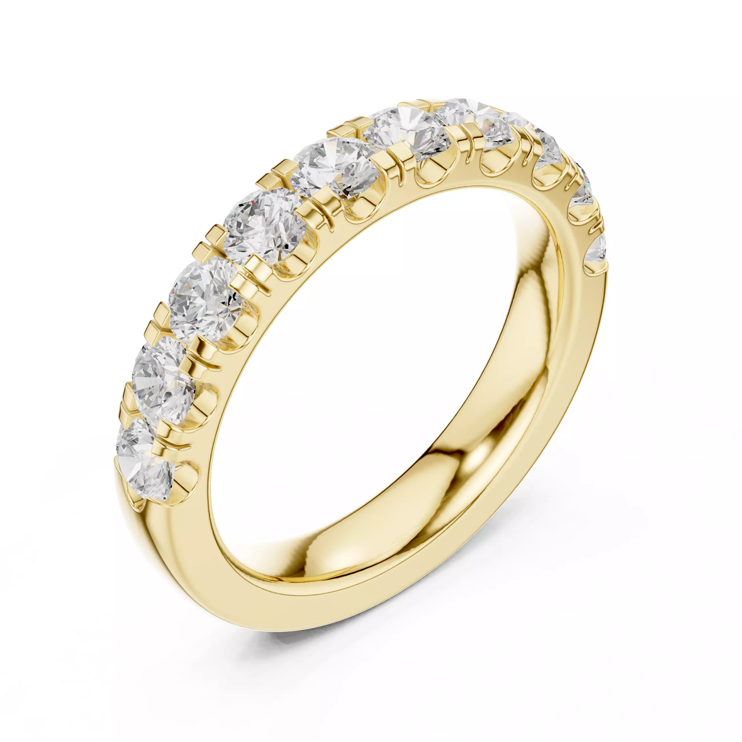 33 Round Cut Pave Diamond Stacking Wedding Band 3DM STL Video 3D print model_7