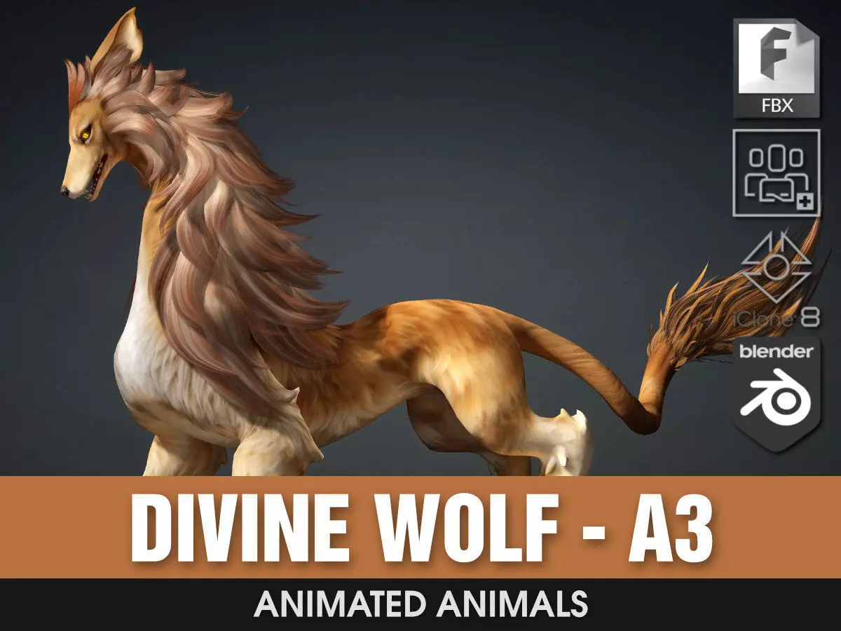 Divine Wolf-A3 3D model_0