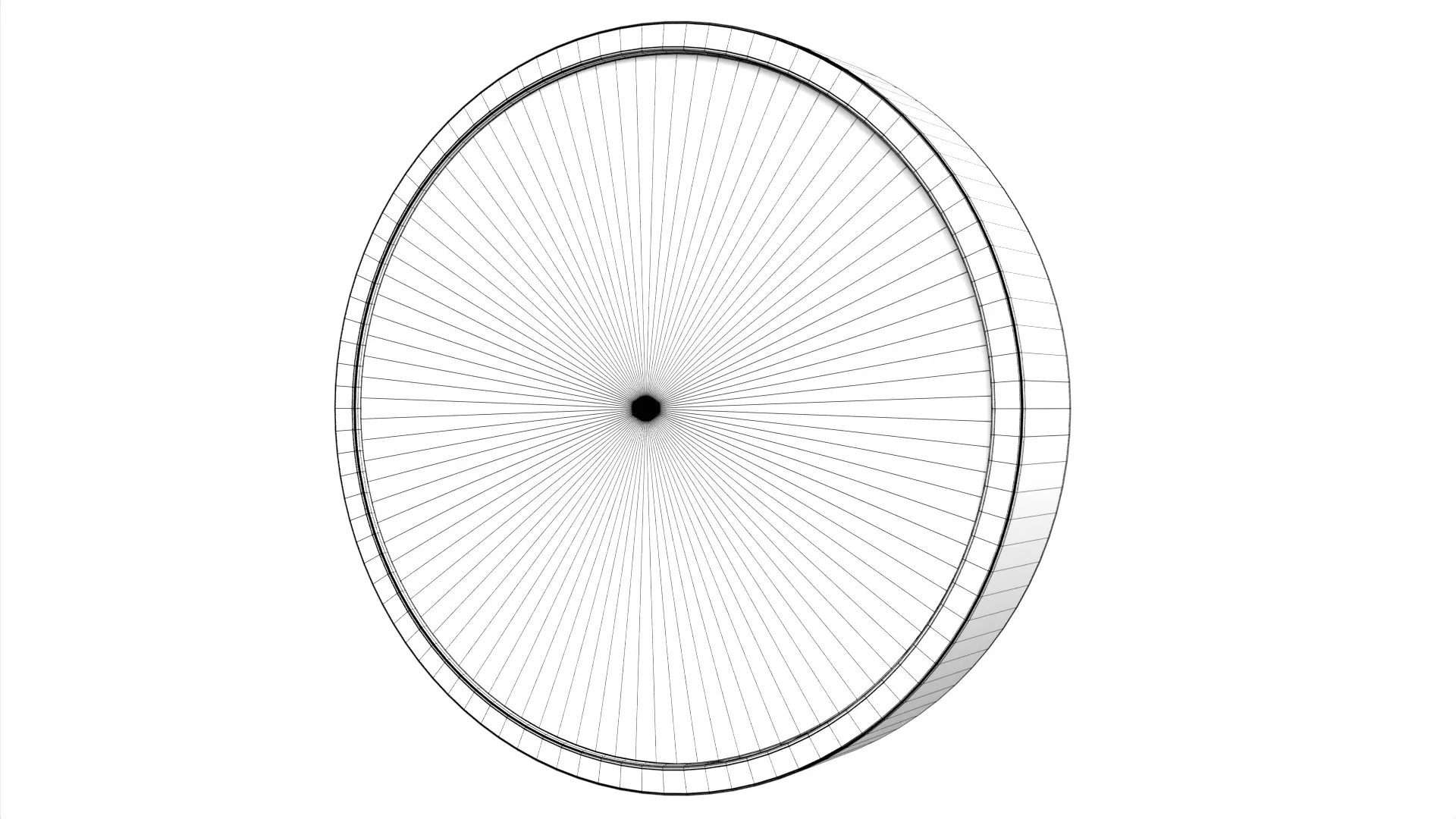 Analogue Wall Clock White Black Low-poly 3D model_6