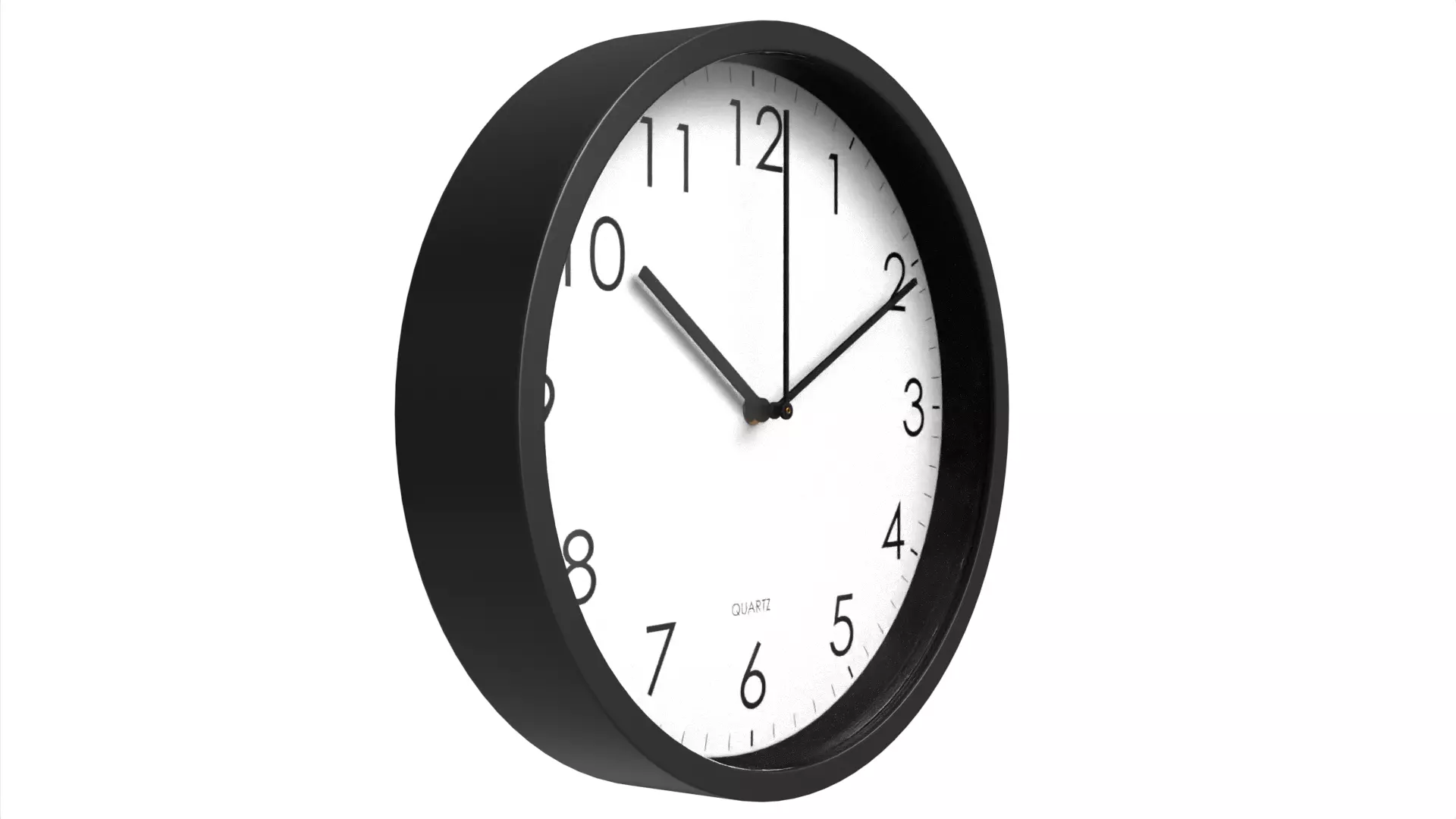 Analogue Wall Clock White Black Low-poly 3D model_3