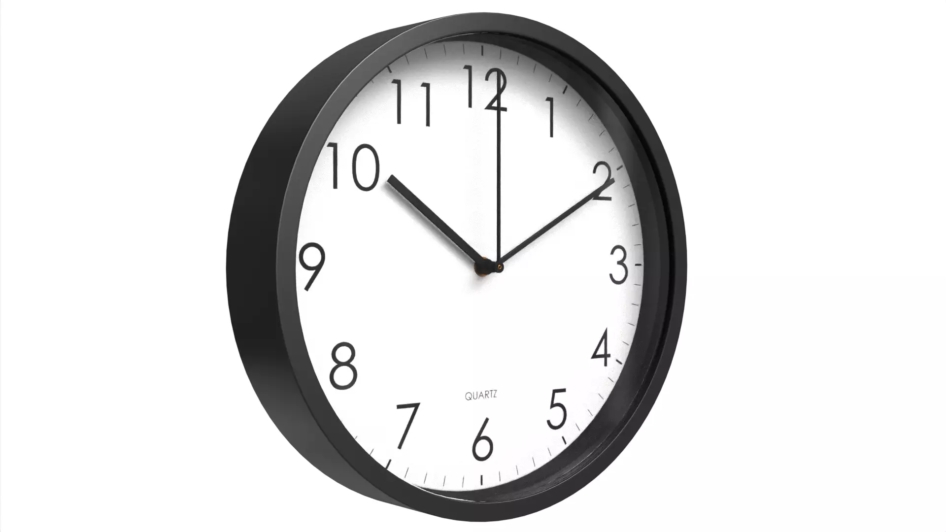 Analogue Wall Clock White Black Low-poly 3D model_2