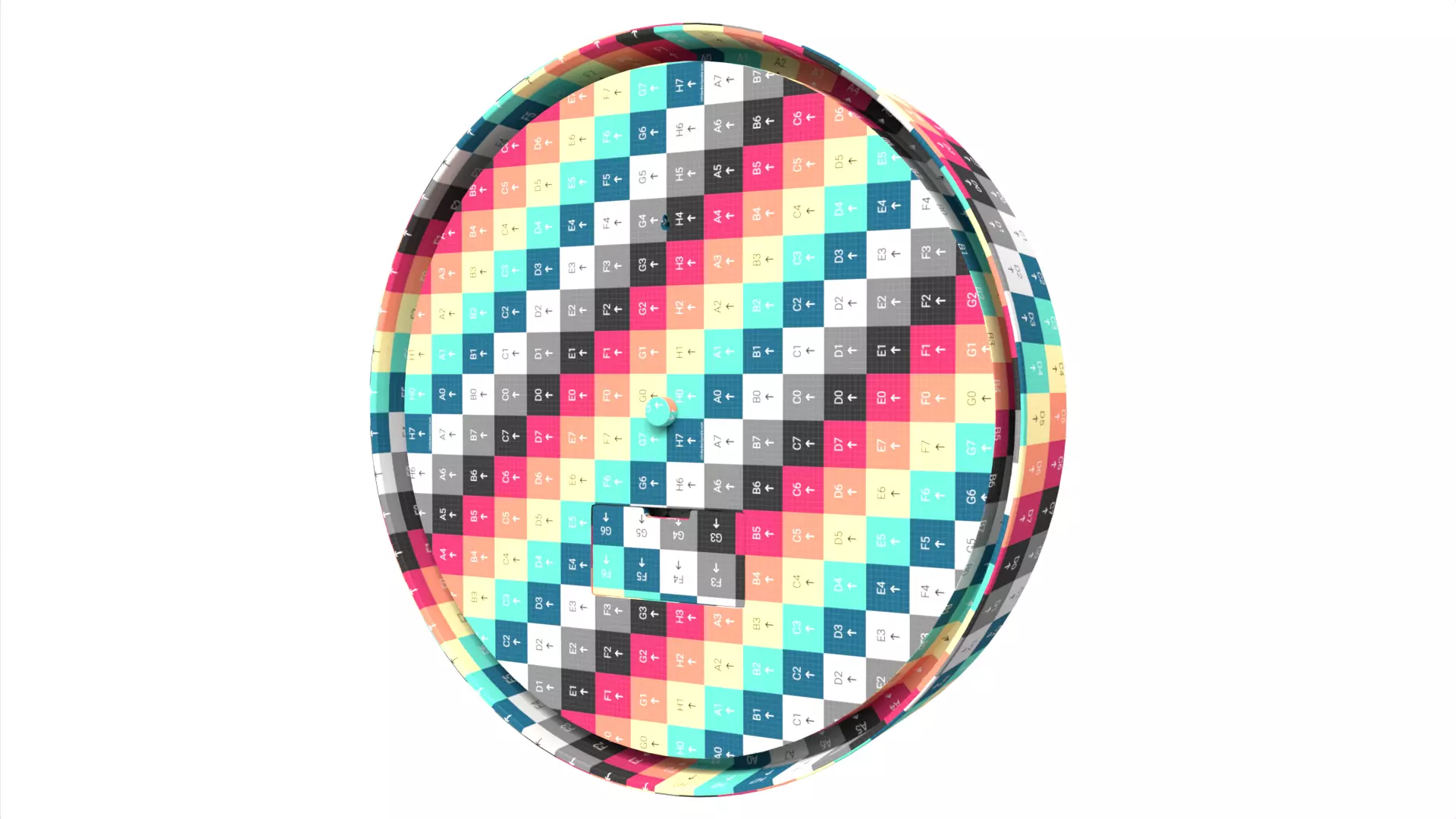 Analogue Wall Clock White Black Low-poly 3D model_12