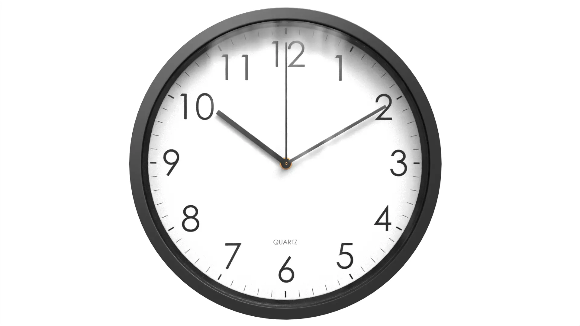 Analogue Wall Clock White Black Low-poly 3D model_1