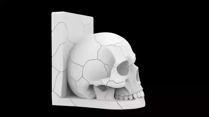 Skull Bookend 3D Print Model