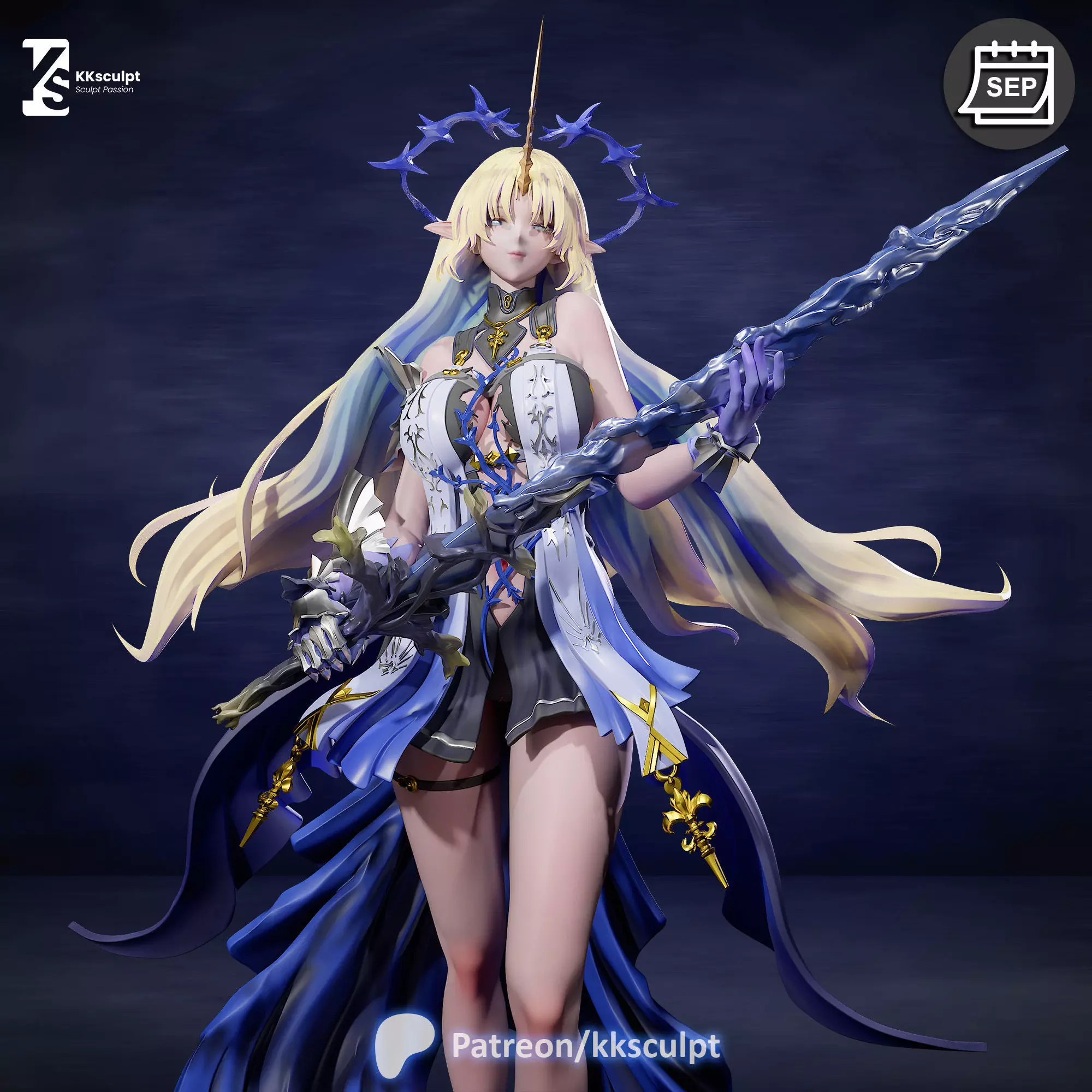 Fleurdelys - Wuthering Waves Game Figure For 3D Printing 3D print model_7