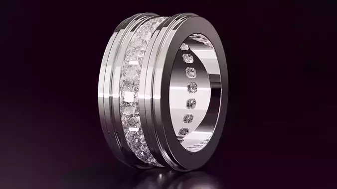 Channel Set Radiant Square Eternity Ring N05 3036CT EU54