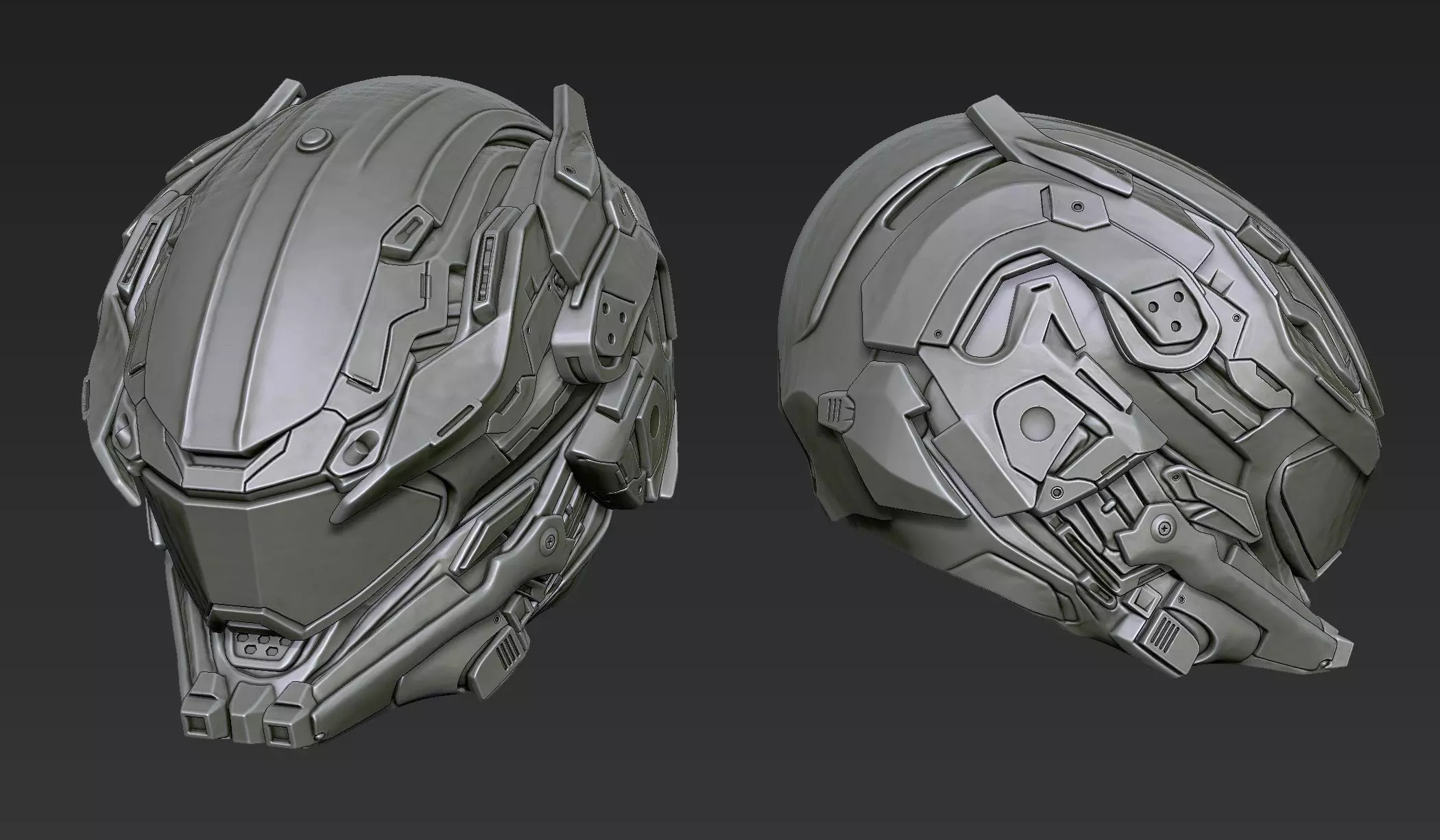 Sci-Fi Helmets Part 1 3D model_5
