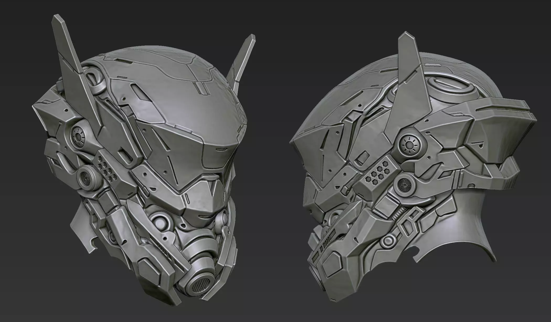 Sci-Fi Helmets Part 1 3D model_8