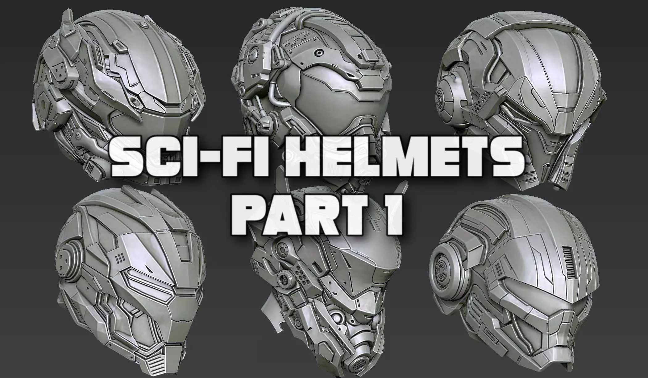 Sci-Fi Helmets Part 1 3D model_0