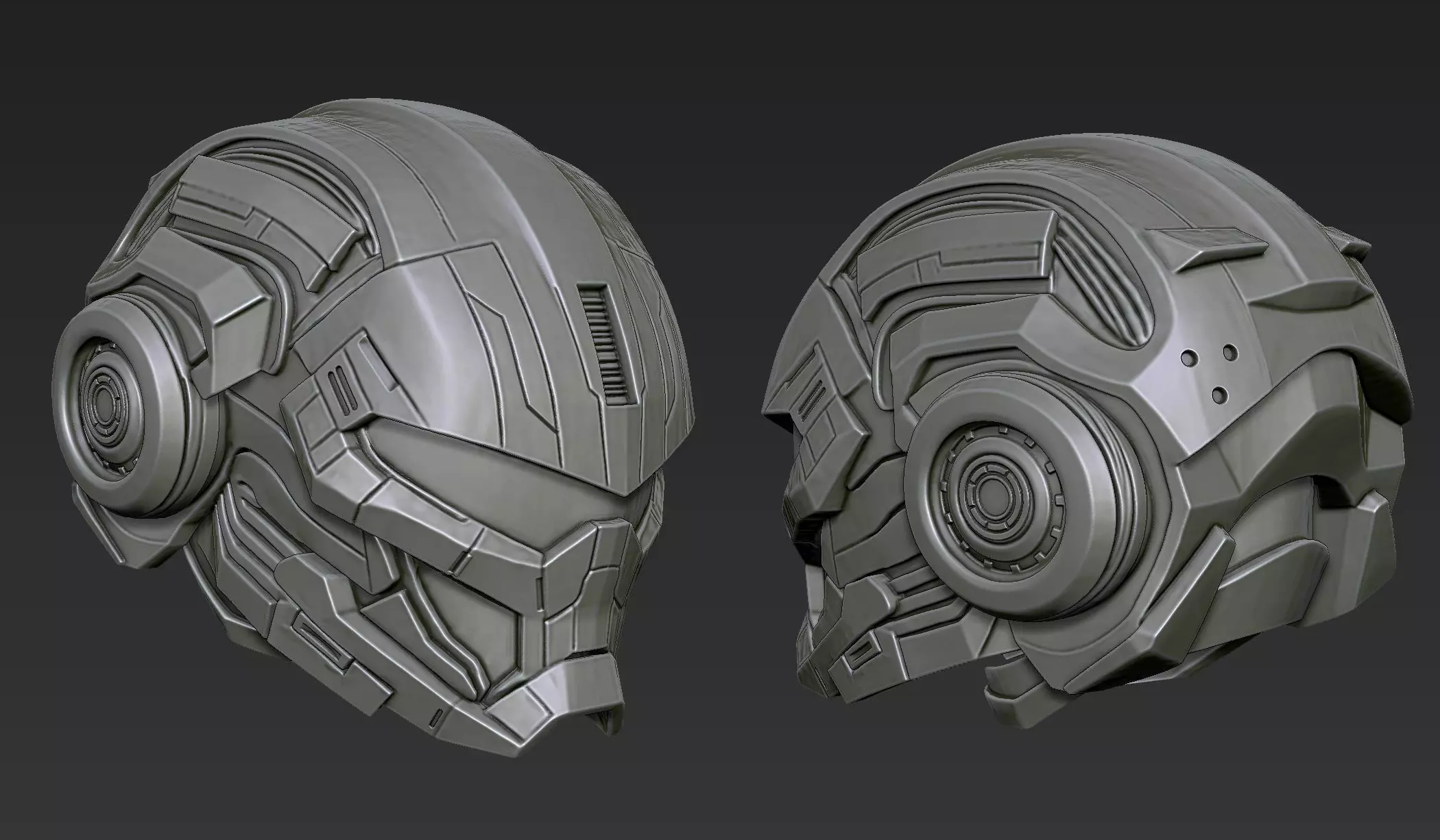 Sci-Fi Helmets Part 1 3D model_9