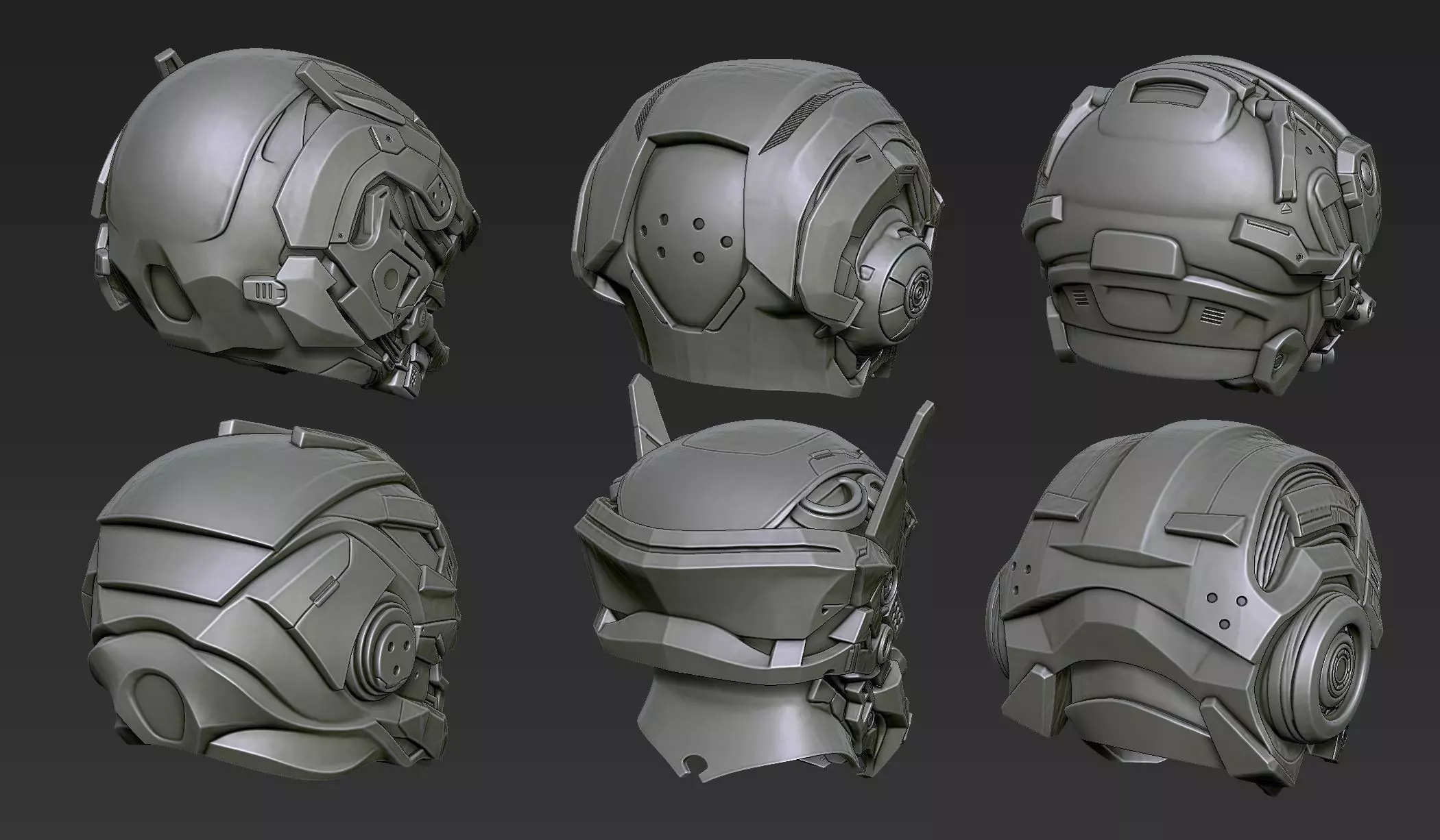 Sci-Fi Helmets Part 1 3D model_3