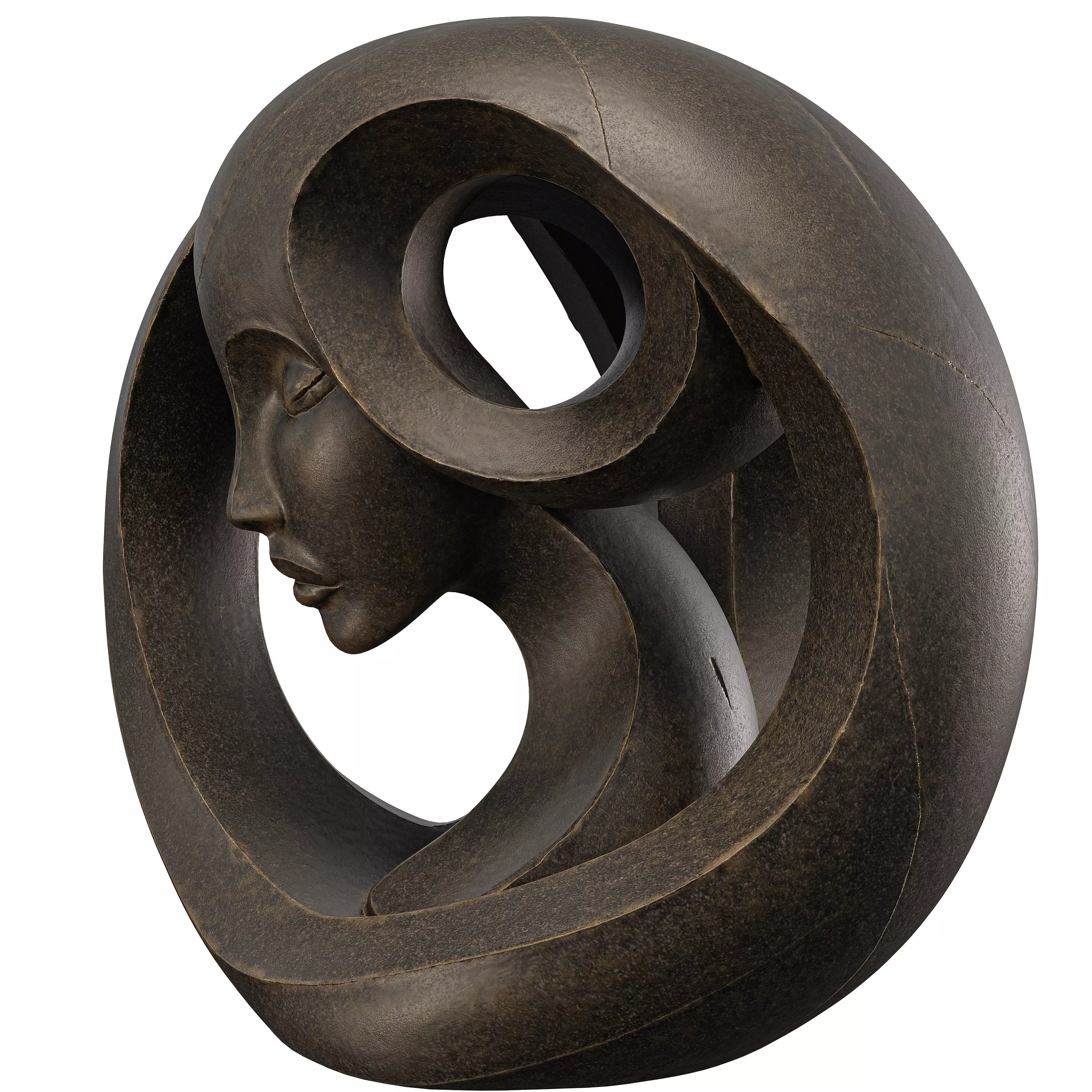 Abstract Profile Flowing Form Sculpture  3D model_2