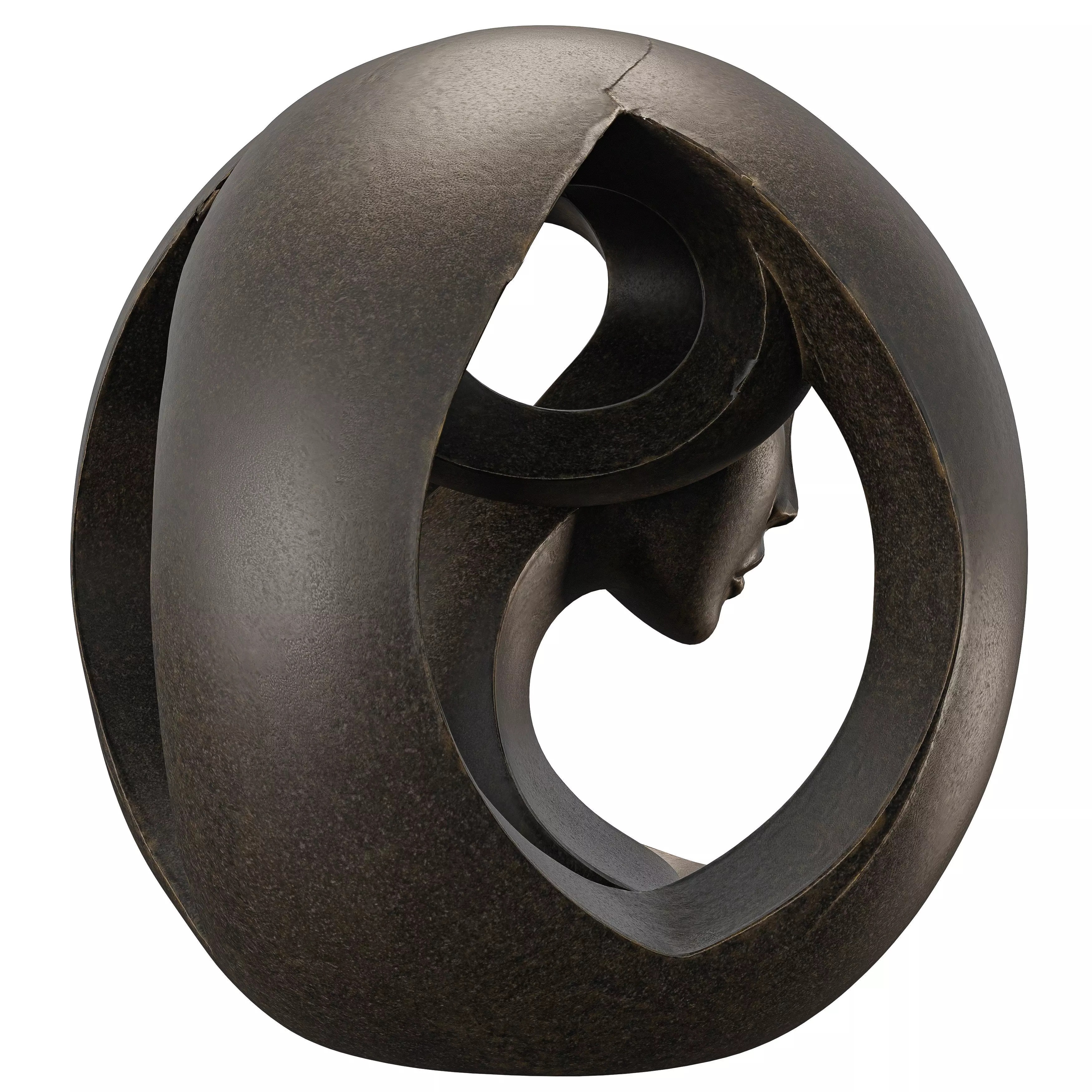 Abstract Profile Flowing Form Sculpture  3D model_4