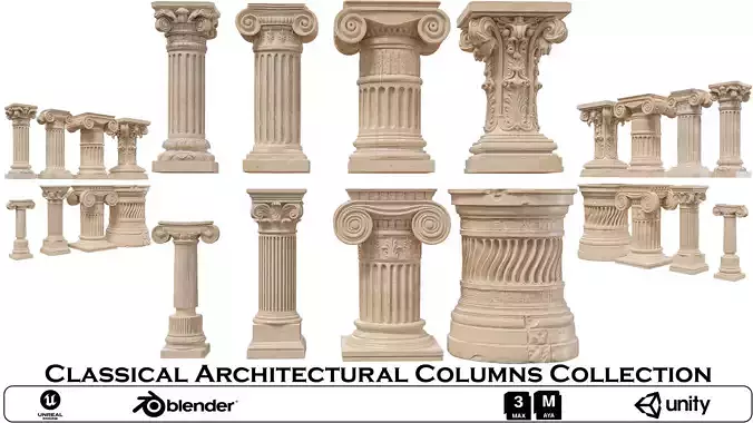  08 Classical Architectural Columns Collection