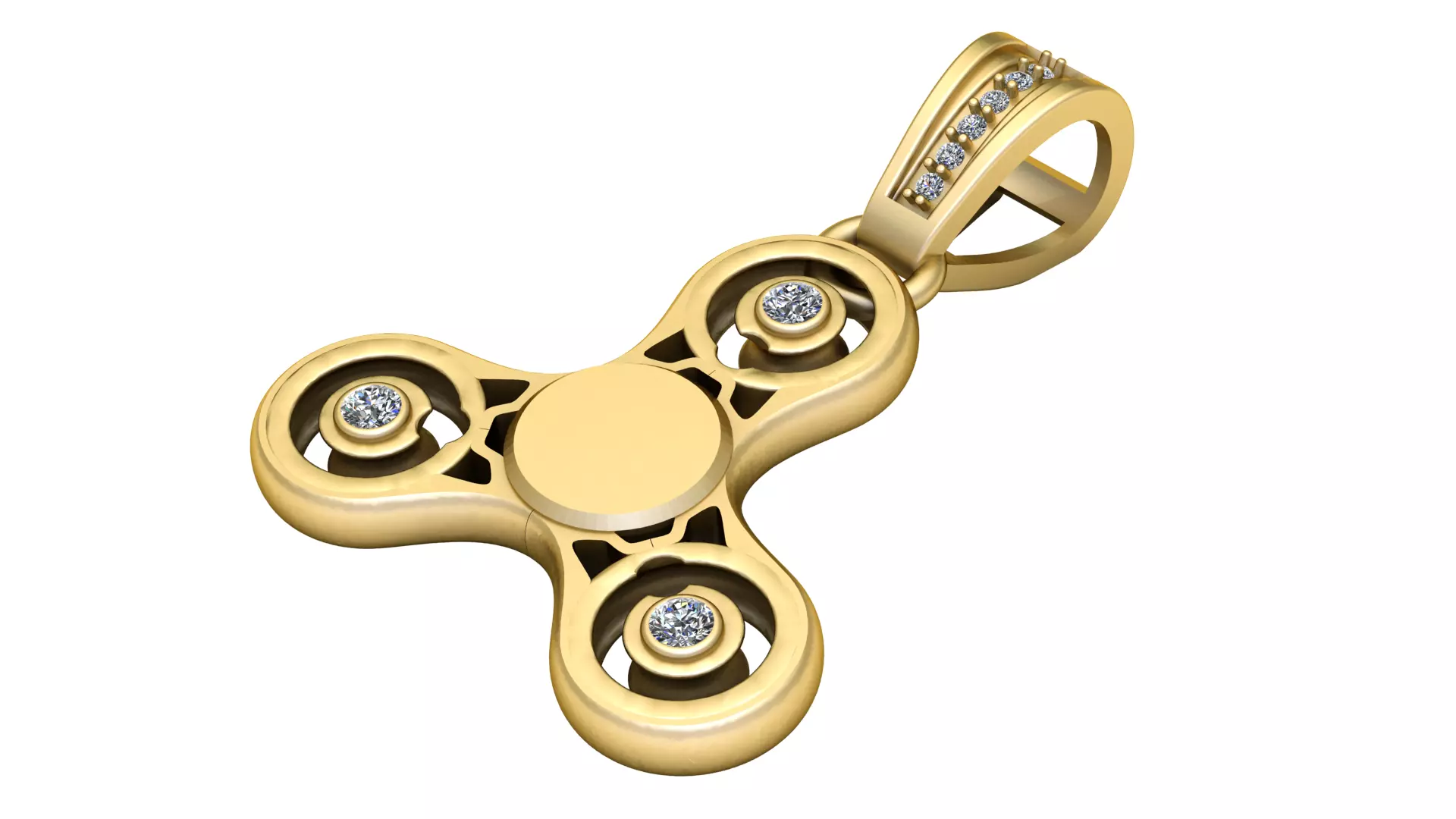 Luxury Fidget Spinner Pendant 3D print model