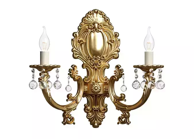 Decorative Golden Sconce in classic style Crystals Wall lamp 
