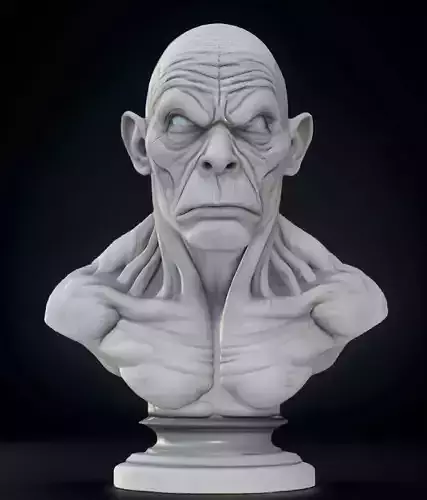 Goblin Bust 3D Model - STL Printable Fantasy Creature