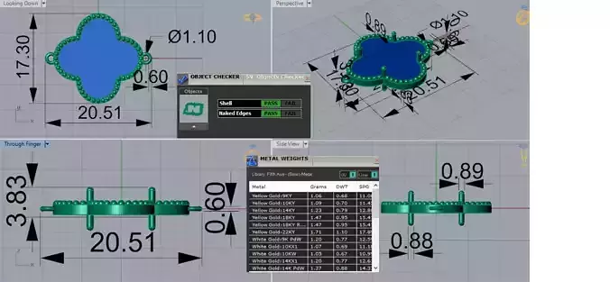 Yellow Gold 3dm Pendant Symbol of Luck Modern Elegance bg0052