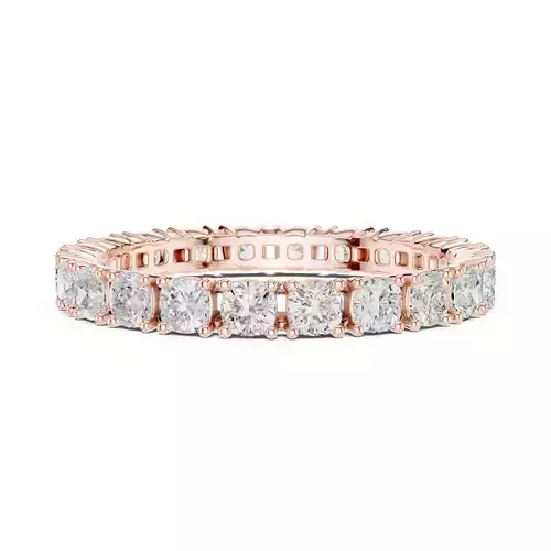 Full Eternity Cushion Diamond Stack Wedding Band 3DM STL Video