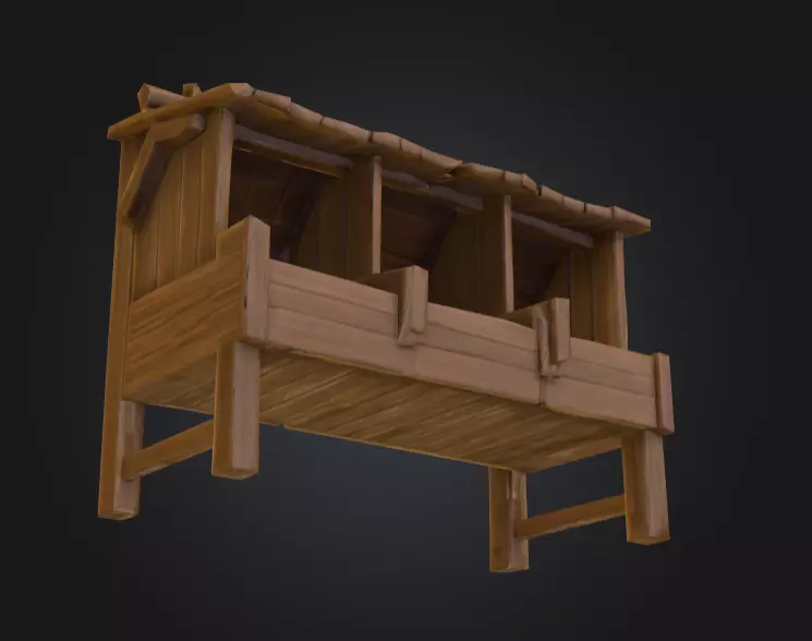Feeder Station Low-poly 3D model_5