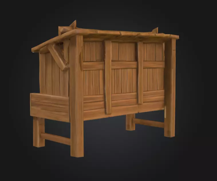 Feeder Station Low-poly 3D model_9