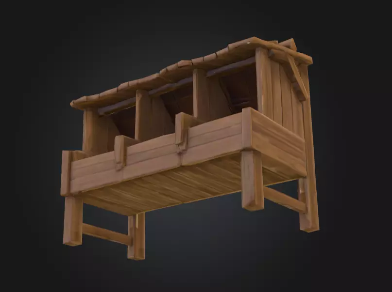 Feeder Station Low-poly 3D model_4
