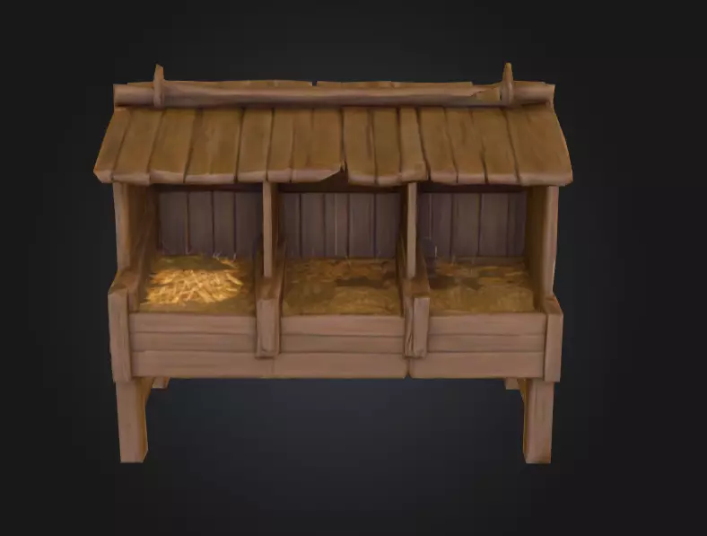 Feeder Station Low-poly 3D model_1