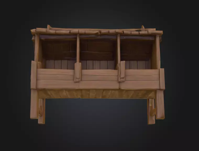 Feeder Station Low-poly 3D model_3
