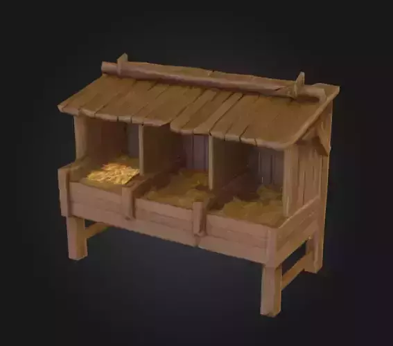 Feeder Station Low-poly 3D model