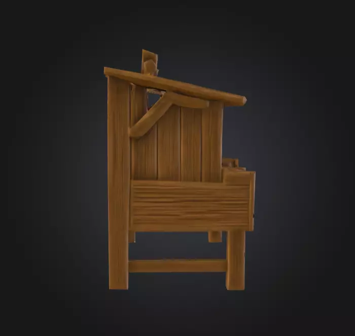 Feeder Station Low-poly 3D model_7