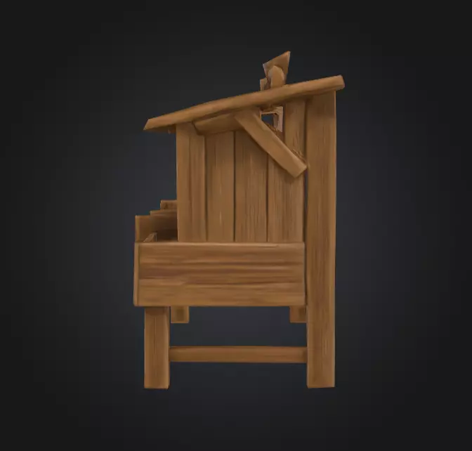 Feeder Station Low-poly 3D model_8
