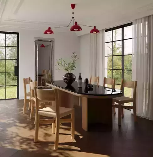 Rustic Dining Room Interior 
