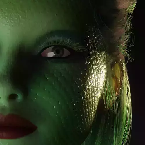 Alien Reptilian Female Character  Rigged  Game Ready  FBX OBJ