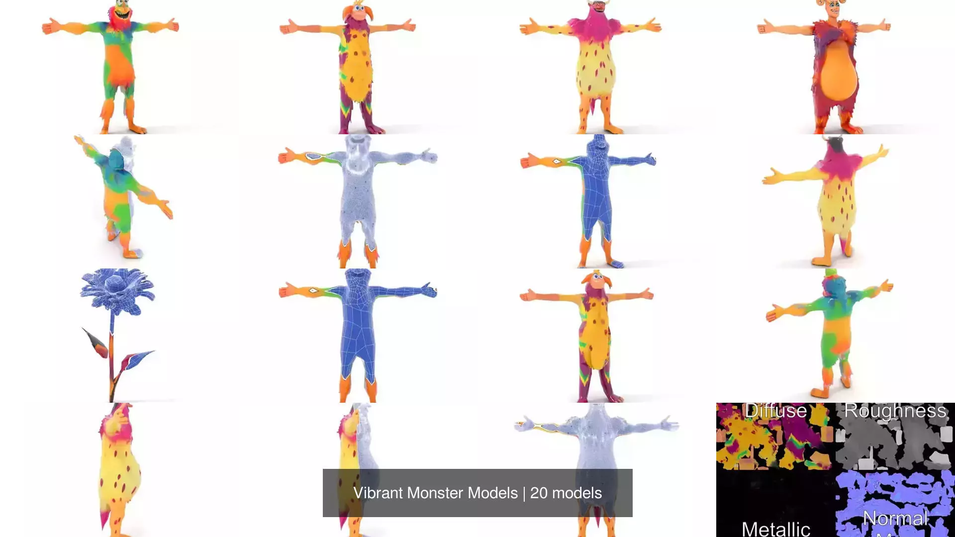 Vibrant Monster Models 3D Model Collection_38